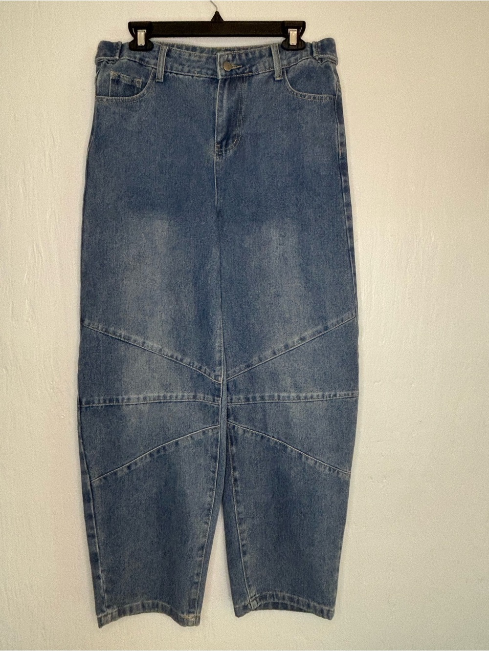 Blue Asphalt Women's Barrel Jeans in Medium Blue Wash High Waist